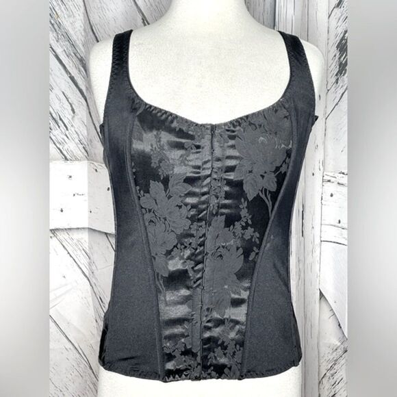 Vintage Intimate Attitudes Bustier Camisole Black Size 40 - Picture 1 of 7